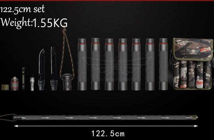 Multifunctional Tactical Walking Stick Alpenstock Outdoor Hiking Camping Gear