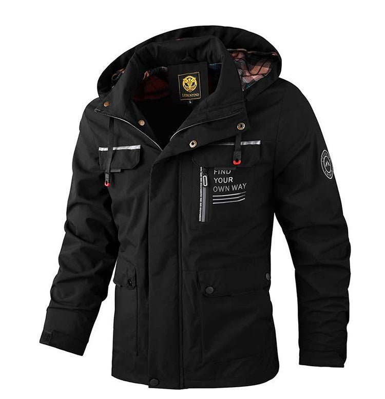 Men’s Hooded Parka Jacket Warm Windproof Casual Outdoor Coat