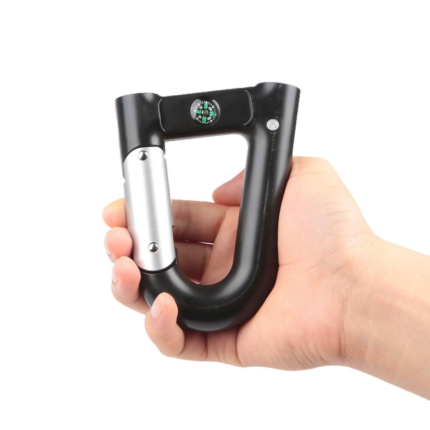 2200 mAh Powerbank with Emergency Flashlight Compass Carabiner-Shaped