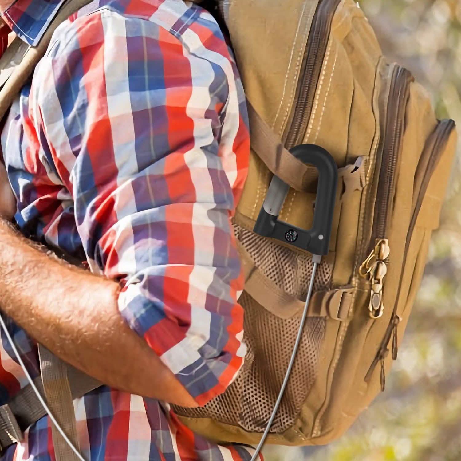 2200 mAh Powerbank with Emergency Flashlight Compass Carabiner-Shaped