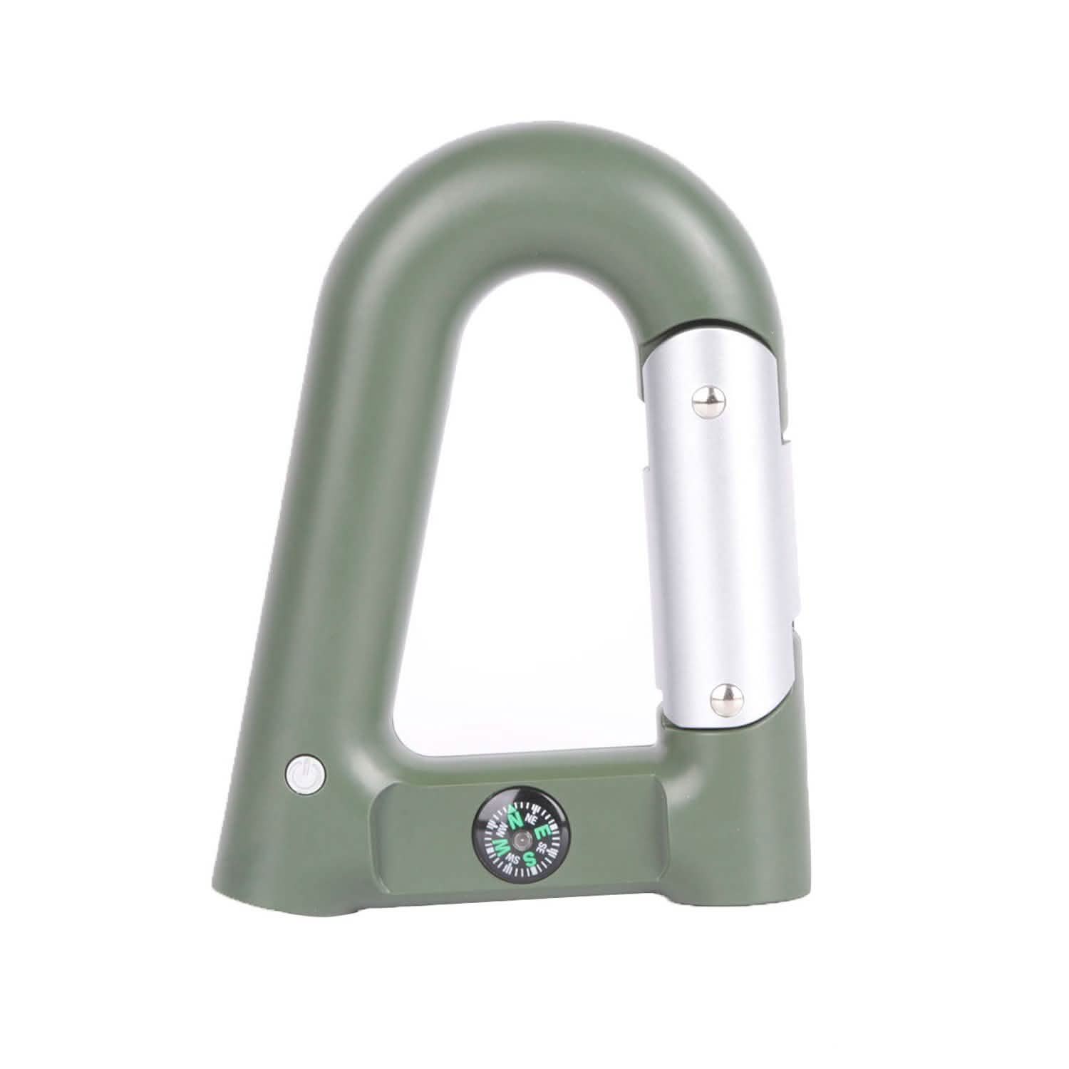 2200 mAh Powerbank with Emergency Flashlight Compass Carabiner-Shaped
