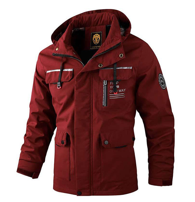 Men’s Hooded Parka Jacket Warm Windproof Casual Outdoor Coat