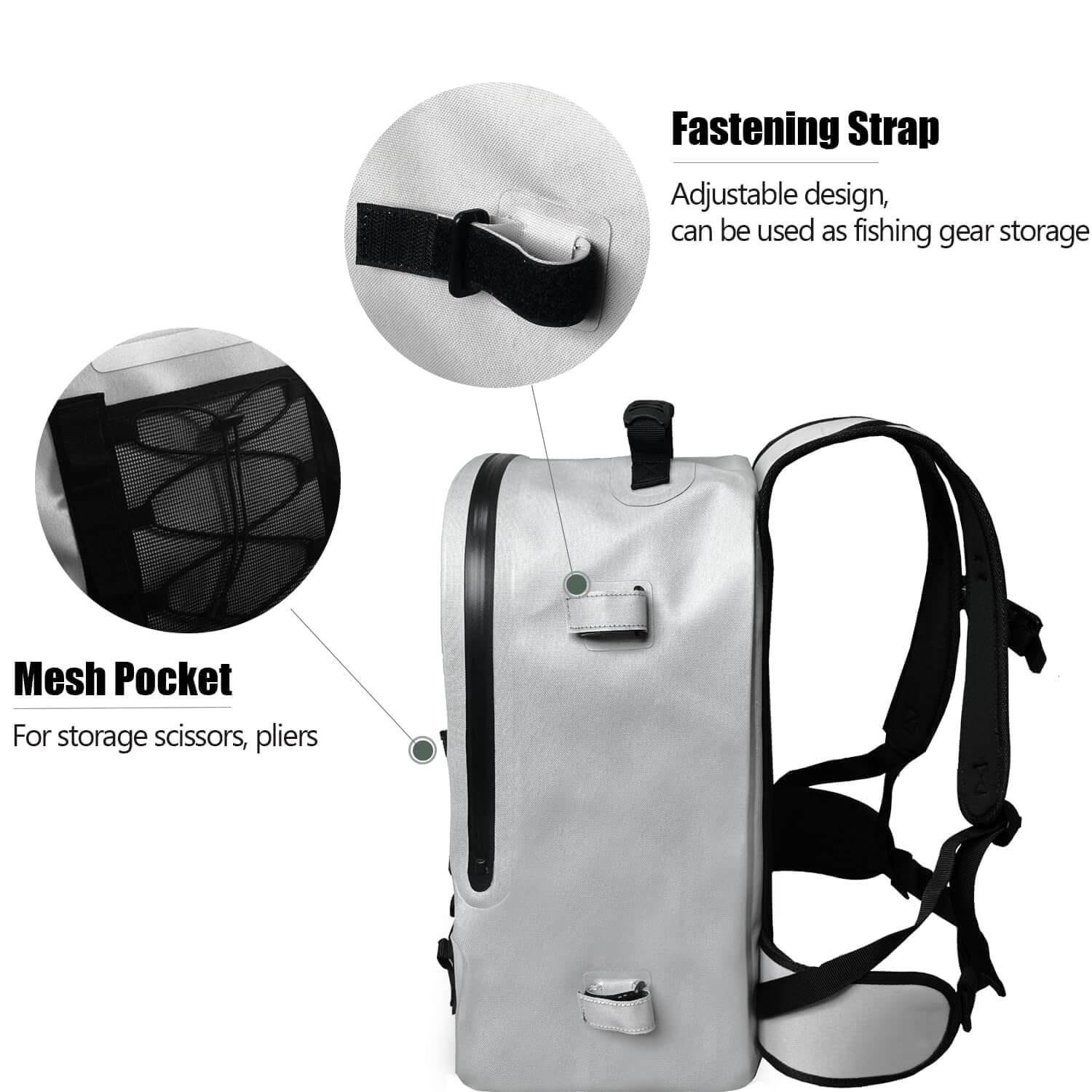Waterproof Fishing Backpack with Rod Holder