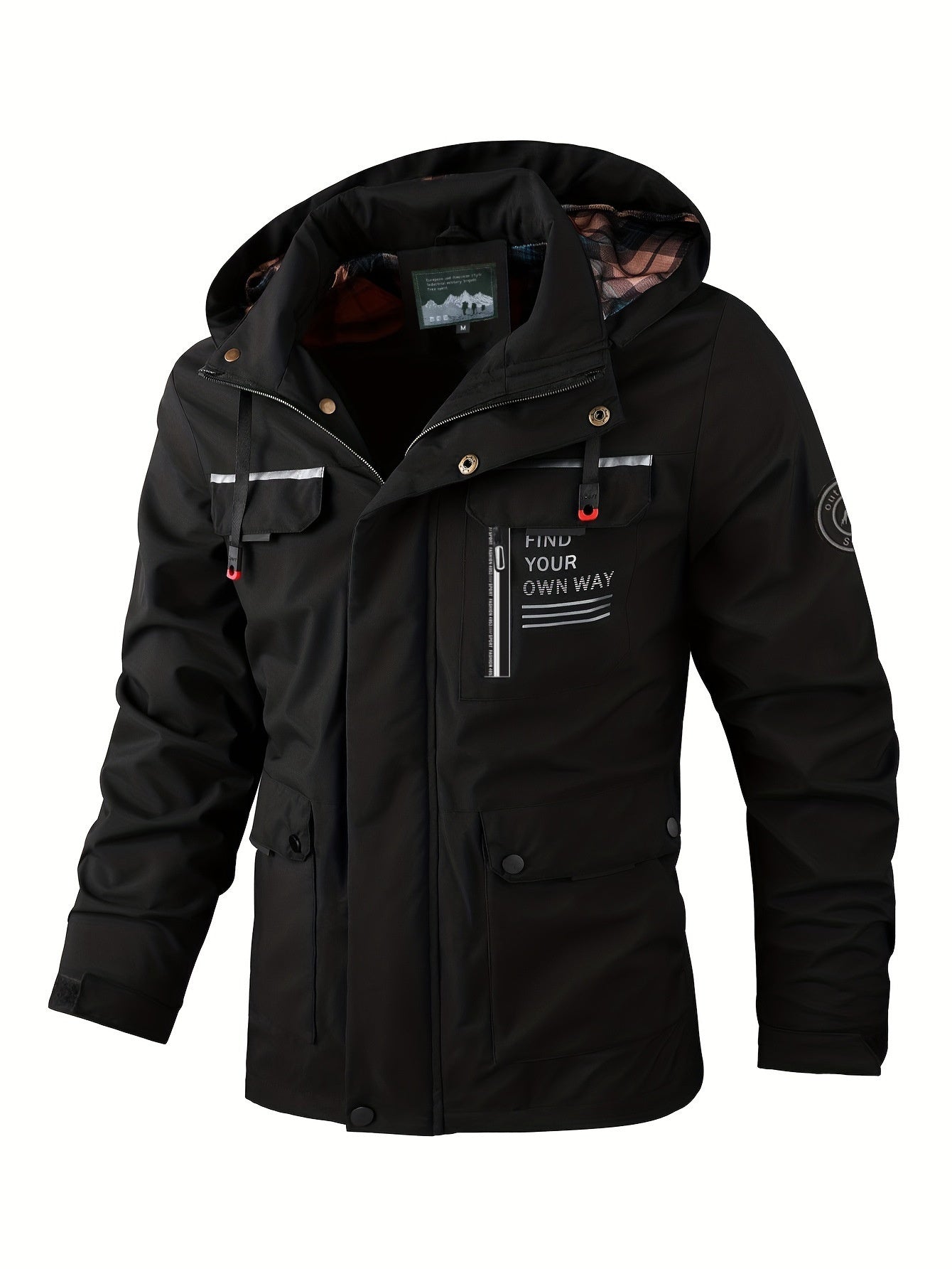 Men’s Hooded Parka Jacket Warm Windproof Casual Outdoor Coat