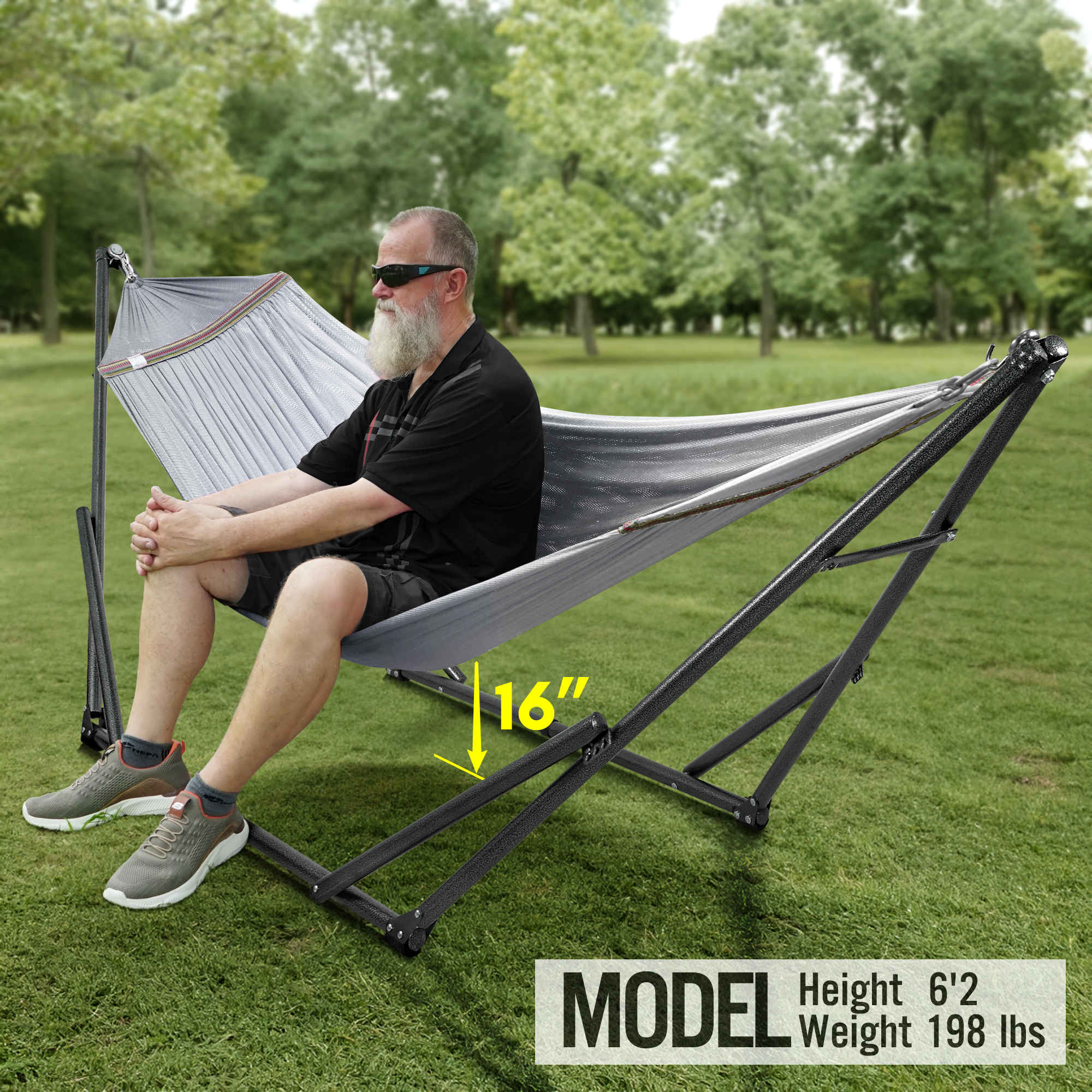 Universal Hammock with Stand Medium Size Relaxation Outdoor