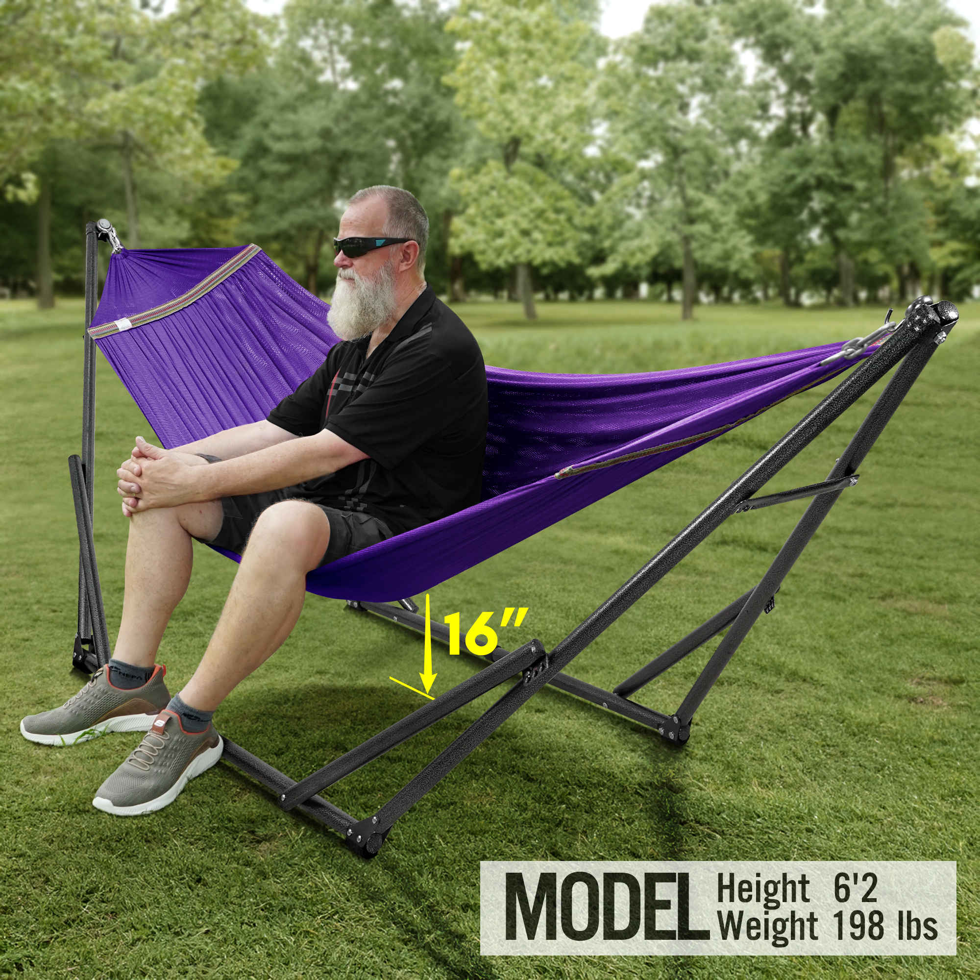 Universal Hammock with Stand Medium Size Relaxation Outdoor