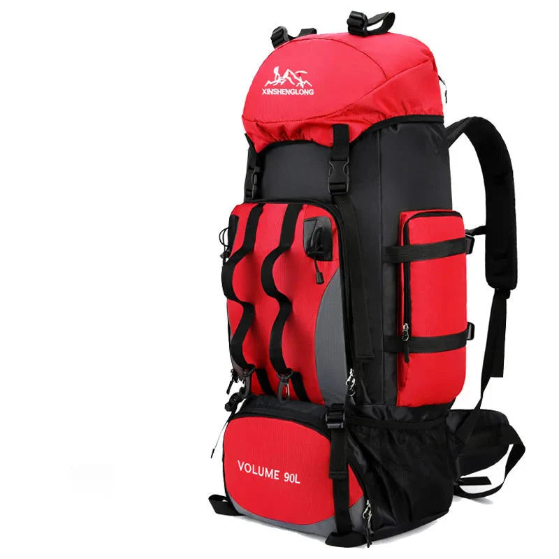 Men's 90L Camping Backpack Large Capacity for Travel & Hiking Gear