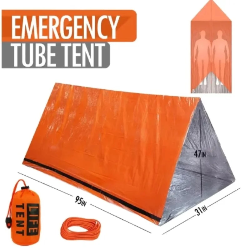 2-Person Emergency Waterproof Camping Tent Portable Outdoor Shelter Gear
