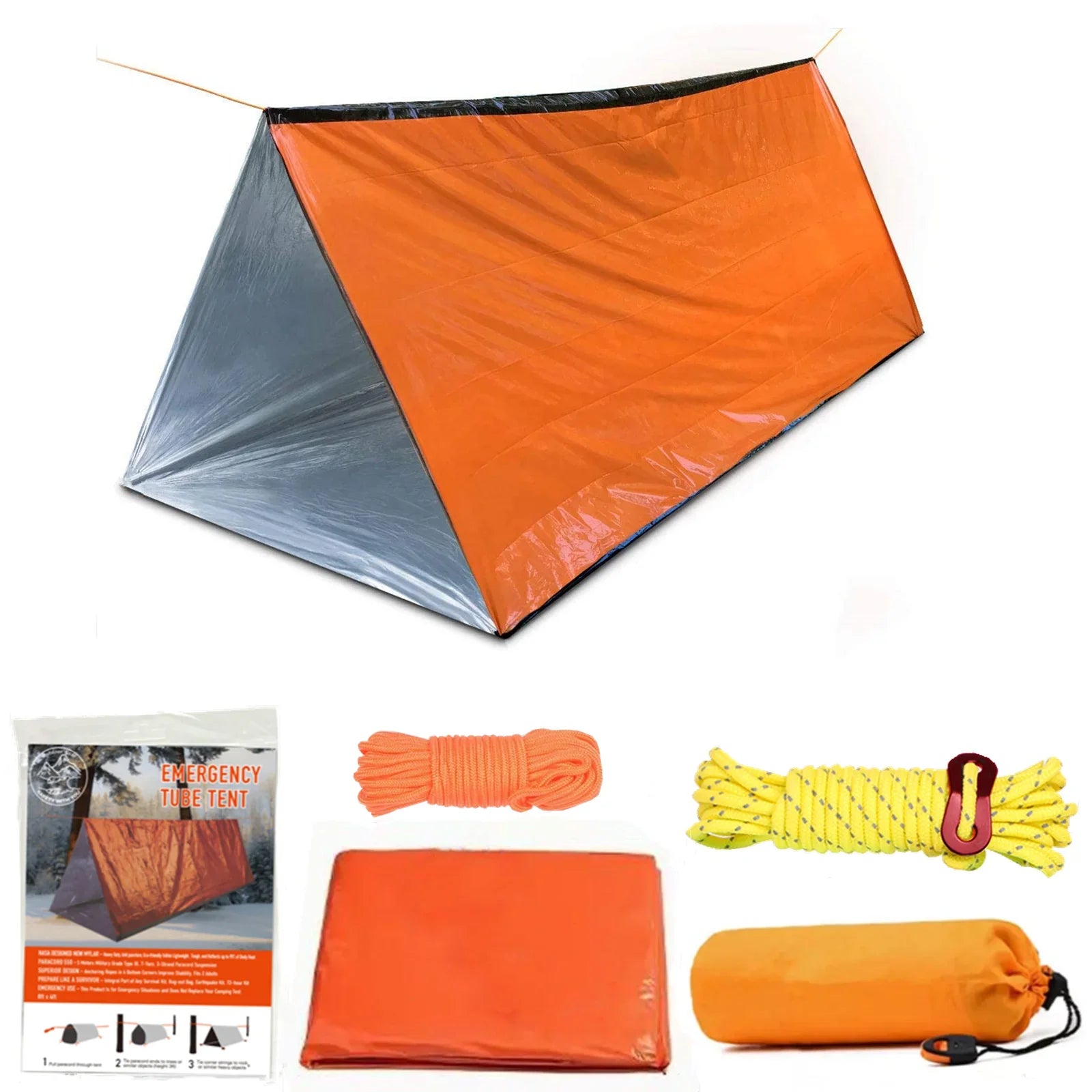 2-Person Emergency Waterproof Camping Tent Portable Outdoor Shelter Gear