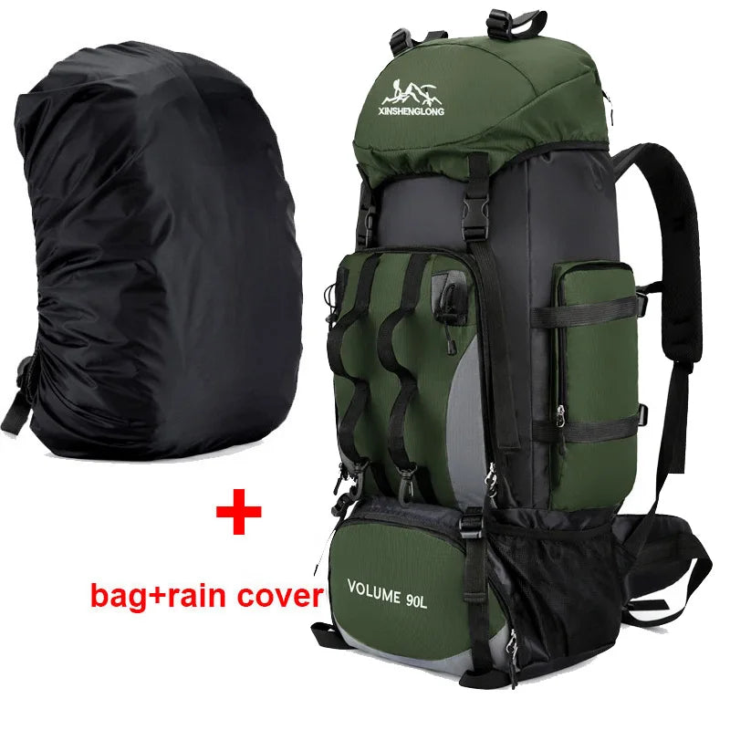 90L Lightweight Waterproof Hiking Backpack Large Capacity Outdoor Travel