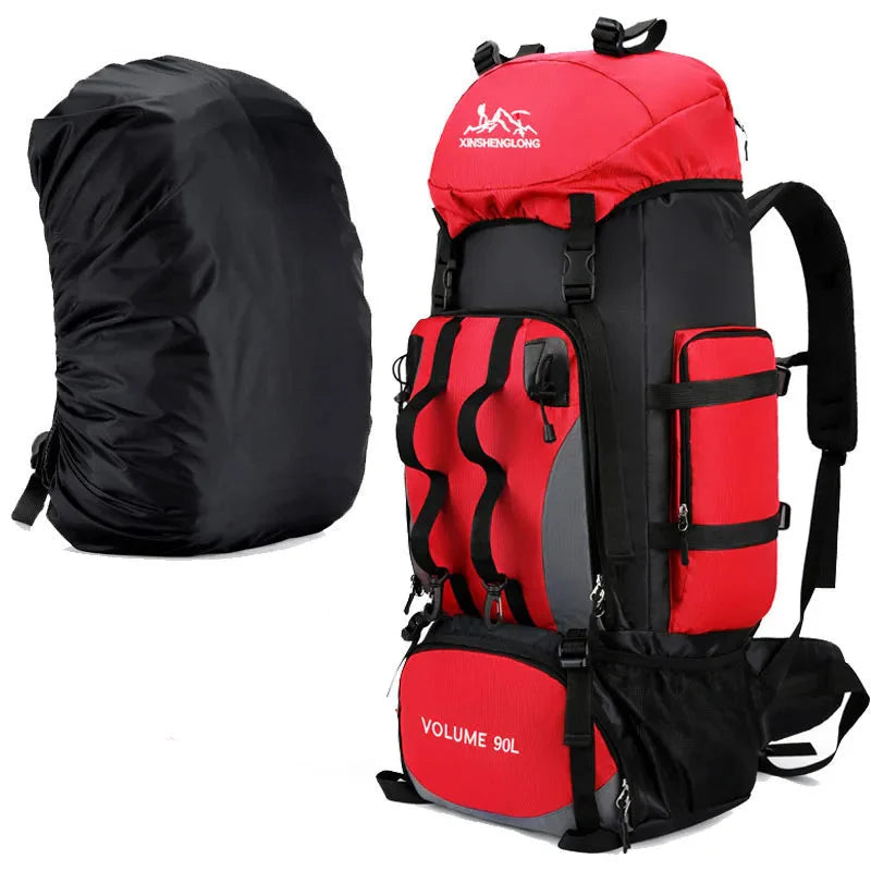 Men's 90L Camping Backpack Large Capacity for Travel & Hiking Gear