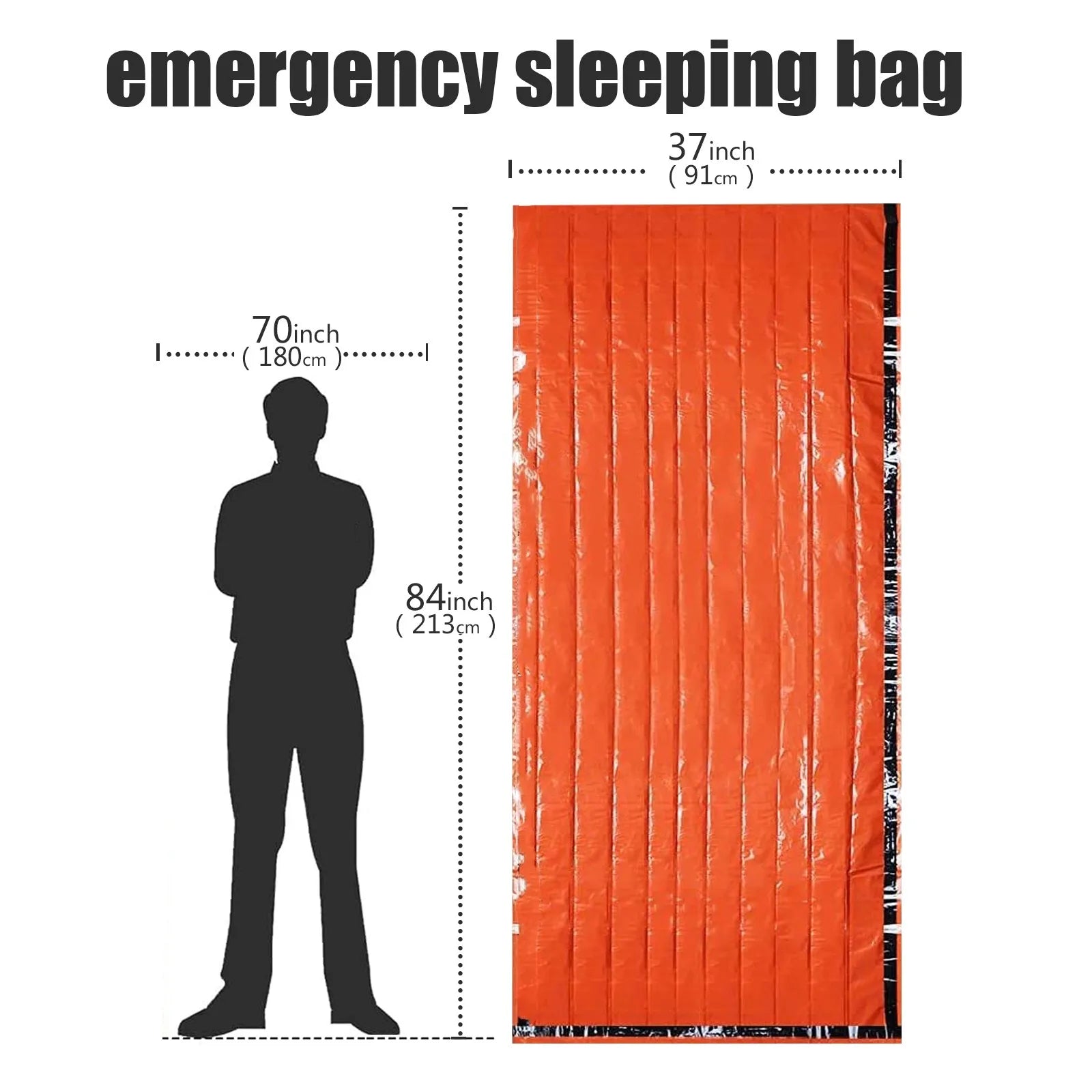 Portable Waterproof Survival Sleeping Bag Thermal Emergency Camping Gear