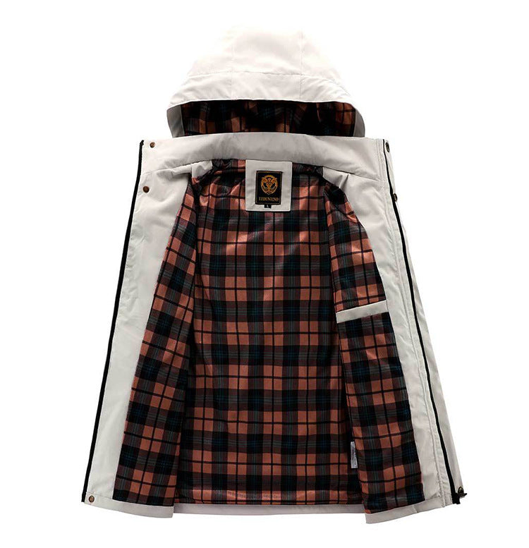Men’s Hooded Parka Jacket Warm Windproof Casual Outdoor Coat