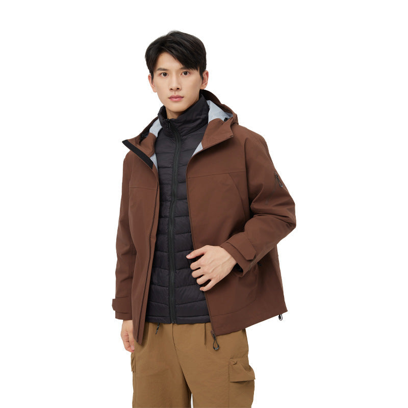 Men’s Mountain Hard Shell Jacket Windproof Waterproof Breathable Outdoor Wear