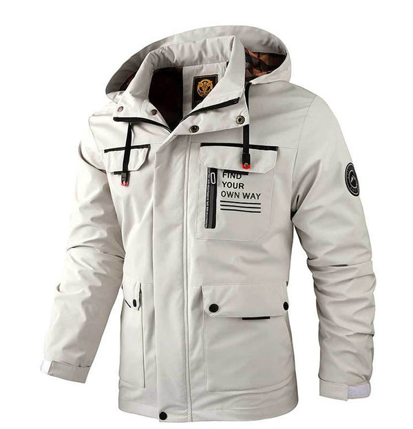 Men’s Hooded Parka Jacket Warm Windproof Casual Outdoor Coat