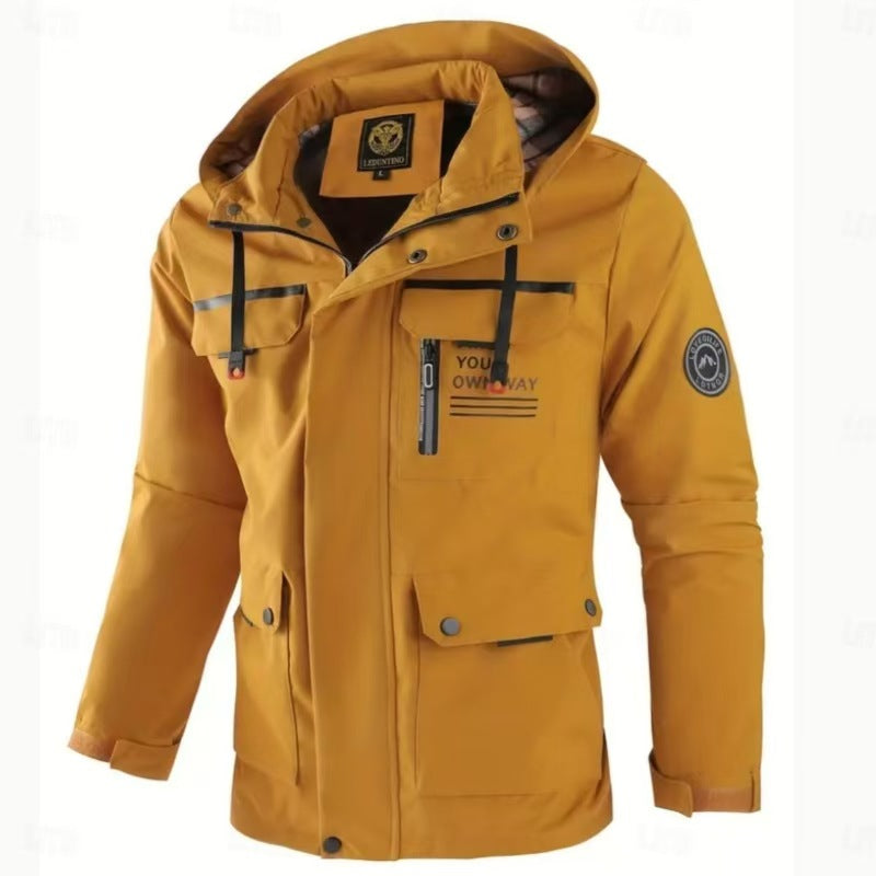 Men’s Hooded Parka Jacket Warm Windproof Casual Outdoor Coat